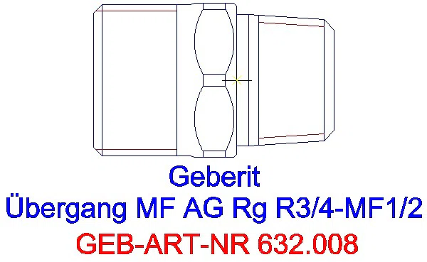 GE Übergang MeplaFix mit AG R 3/4-MF 1/2 (Rg)_632.008.00.1_G