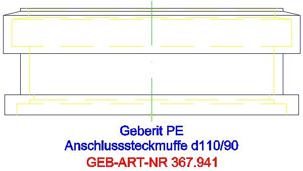 GE PE Anschlusssteckmuffe mit Lippendichtung d110/90_367.941.16.1_A