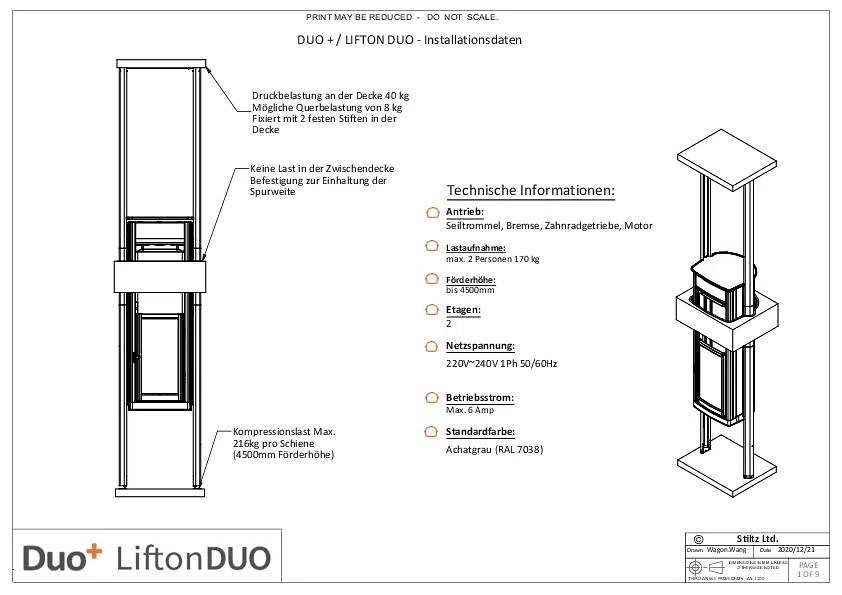 LiftonDuo Lift-Installation