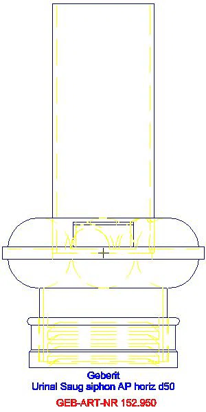 GE Urinal Geruchsverschluss Abgang horizontal d50 weiß-alpin_152.950.11.1_G