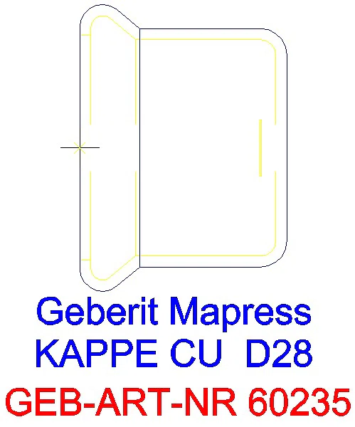 GE Mapress Kupfer Kappe d28_60235_G