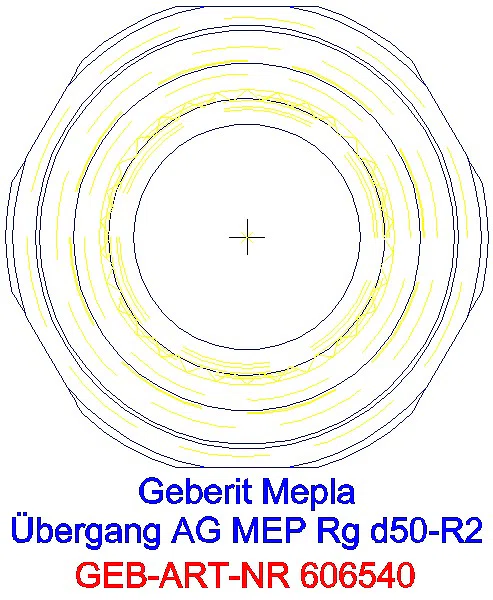 GE Mepla Übergang mit AG Rg d50-R2_606.540.00.5_L
