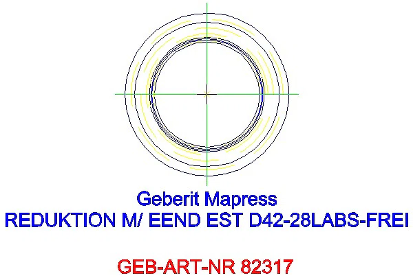 GE Mapress Edelstahl Reduktion mit Einschubende (LABS-frei) d42-28_82317_A
