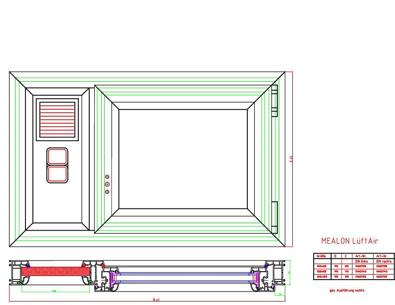 Kunststoff-Fenster MEALON KOMFORT mit MEALÜFT AIR