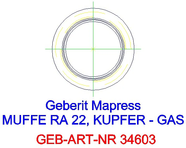 GE Mapress Kupfer Muffe (Gas) d22_34603_L