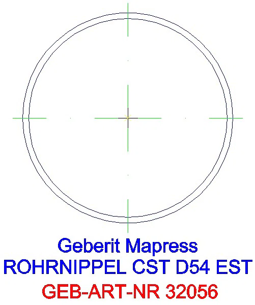 GE Mapress Edelstahl Rohrnippel d54_32056_A