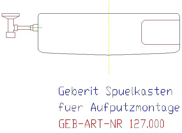 GE Aufputzspülkasten AP127 Spül-Stopp-Sp tiefh. WA li/mi/re, weiß-alpin_127.000.11.1_G
