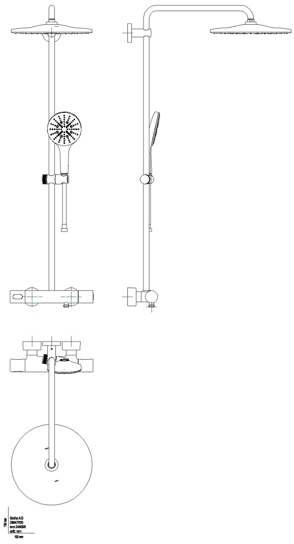 GROHE Duschsystem Rainshower SmartActive 310 26836 mit THM cool sunrise