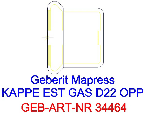 GE Mapress Edelstahl Kappe d22 (Gas)_34464_G