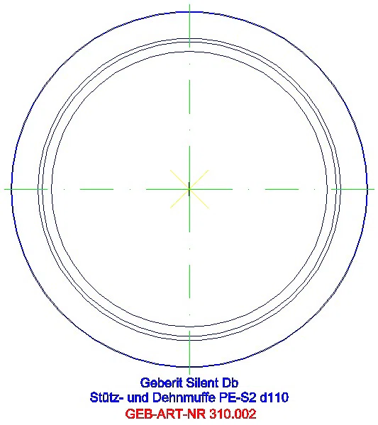 GE Silent-db20 Stütz- und Dehnmuffe d110 Dehnungskompensation und Auszugsicherung_310.002.14.1_G