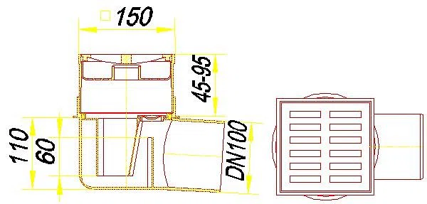 DALLMER Kellerablauf 57 AK, DN 100