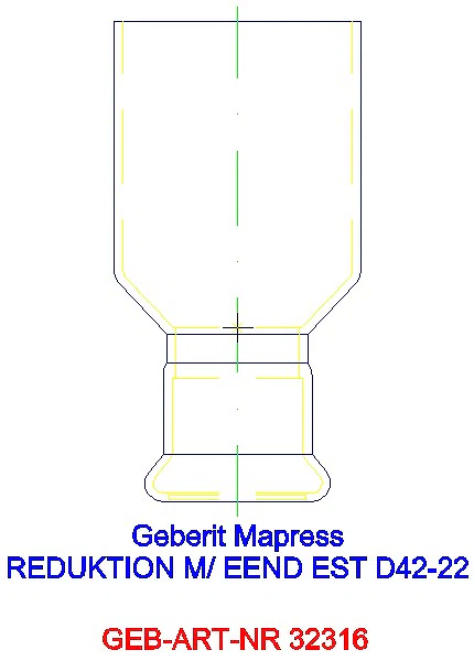 GE Mapress Edelstahl Reduktion mit Einschubende d42-22_32316_G