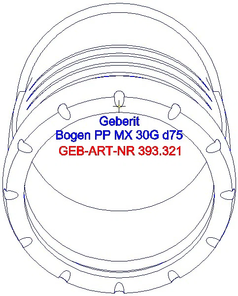 GE Silent-Pro Bogen 30Gr d75mm_393.321.14.1_G