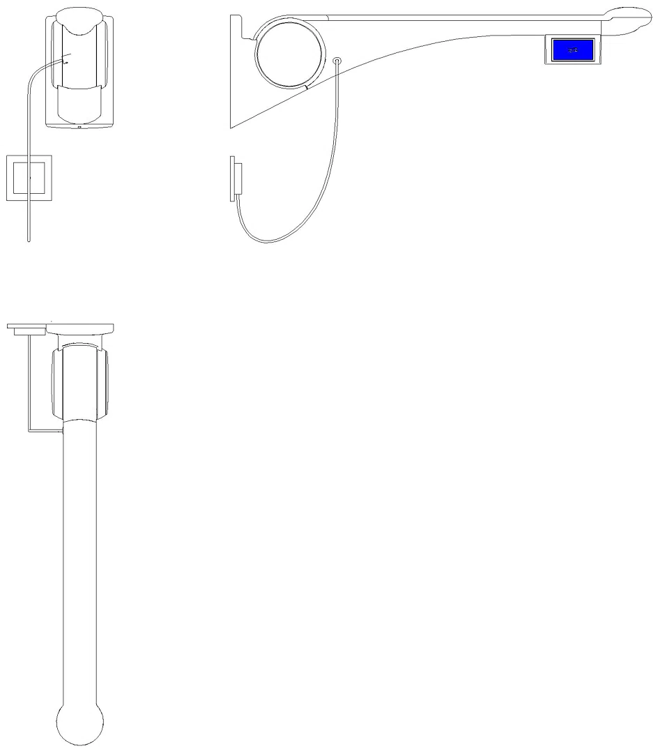 HEWI Stützklappgriff Premium,750 mm, li Spülausl.(E-Ausf.) weiß hgl-atm