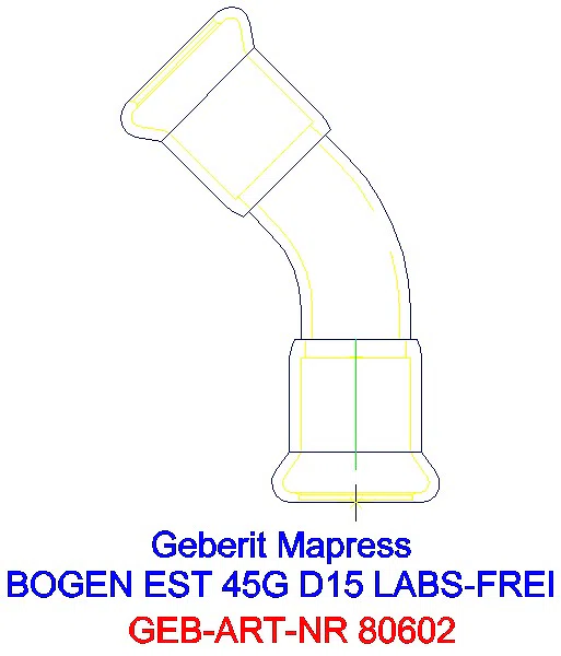 GE Mapress Edelstahl Bogen 45Gr d15 (LABS-frei)_80602_A