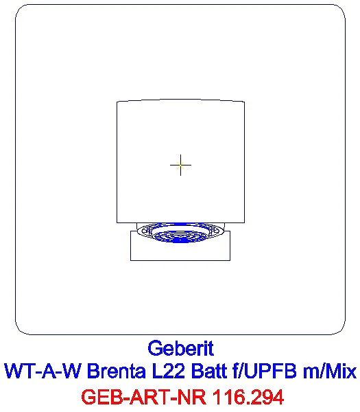 GE Waschtischarmatur Brenta Wandmontage mit UP-Funktion Batt. L 22cm mit Mischer_116.294.21.1_A