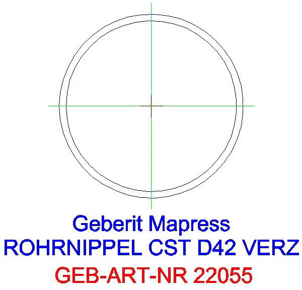 GE Mapress C-Stahl Rohrnippel außen verzinkt d42_22055_A