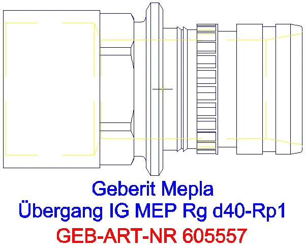 GE Mepla Übergang mit IG Rg d40-Rp1_605.557.00.5_G