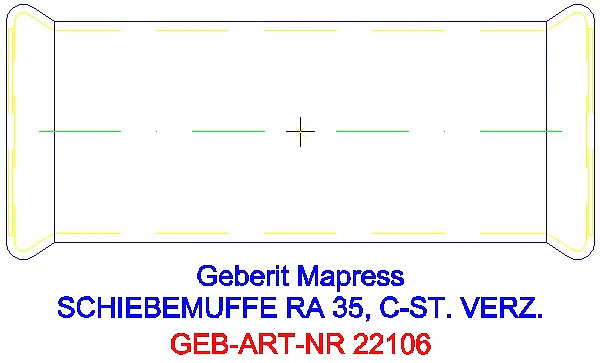 GE Mapress C-Stahl Schiebemuffe d35 verzinkt_22106_A