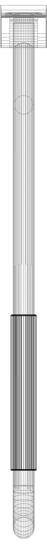 HEWI mobiler Stützklappgriff, L:850mm, mit Armpolster senfgelb