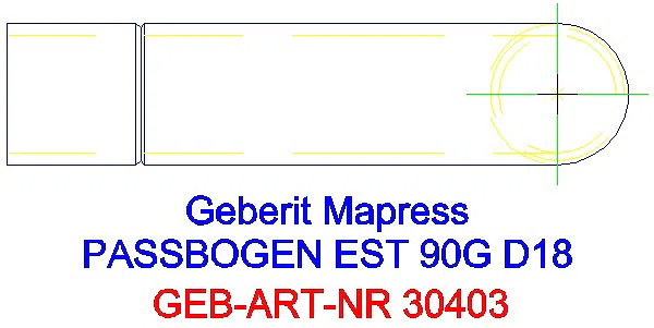 GE Mapress Edelstahl Passbogen 90Gr d18_30403_G