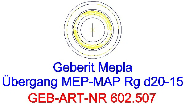 GE Mepla Übergang auf Geberit Mapress mit Einschubende Rg d20-15_602.507.00.5_L