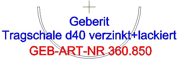 GE Tragschale verzinkt und lackiert DN 40_360.850.00.1_A