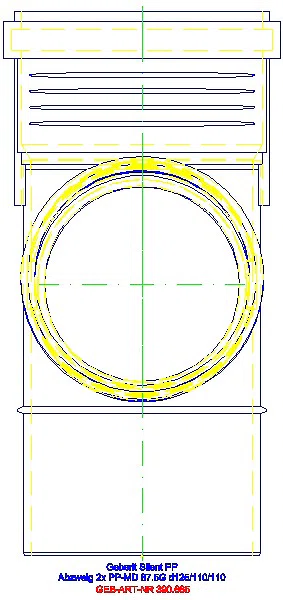 GE Silent-PP Abzweig 87,5Gr zweifach d125/110_390.665.14.1_L