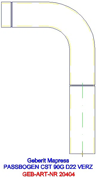 GE Mapress C-Stahl Passbogen 90Gr d22 verzinkt_20404_A