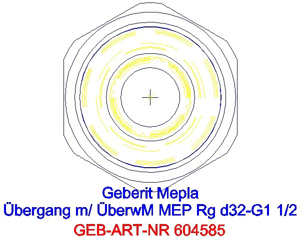 GE Mepla Übergang mit Überwurfmutter Rg d32-G1 1/2_604.585.00.5_L