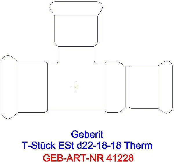 GE Mapress Therm T-Stück reduziert d22-18-18_41228_A