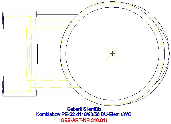 GE Silent-db20 Kombibogenabzweig 88,5Gr d110/90/56_310.811.14.1_G