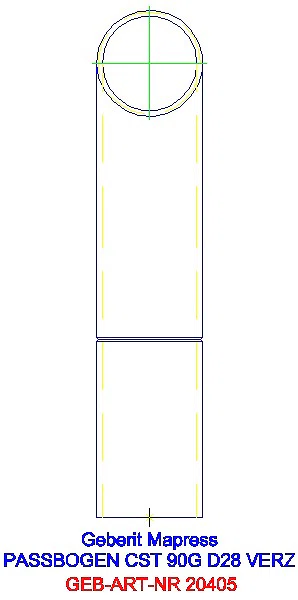 GE Mapress C-Stahl Passbogen 90Gr d28 verzinkt_20405_L