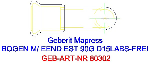 GE Mapress Edelstahl Bogen 90Gr d15 mit Einschubende (LABS-frei)_80302_G