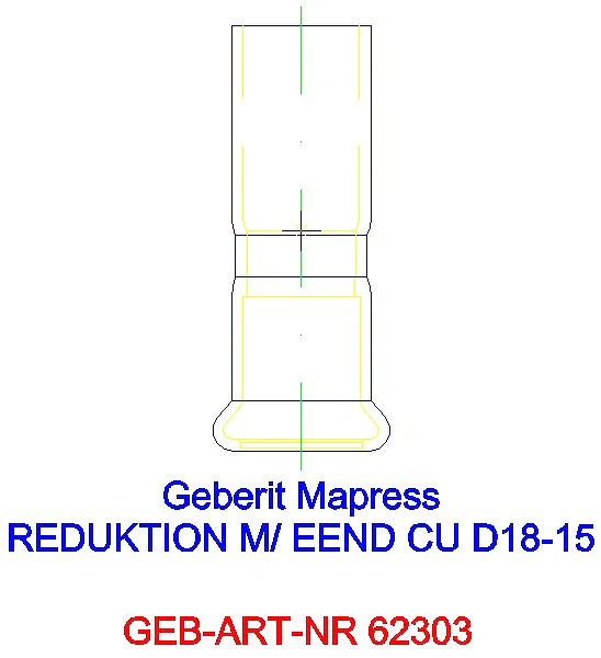 GE Mapress Kupfer Reduktion mit Einschubende d18-15_62303_G