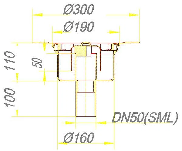 DALLMER Ablaufgehäuse 61 GA, DN 50 SML