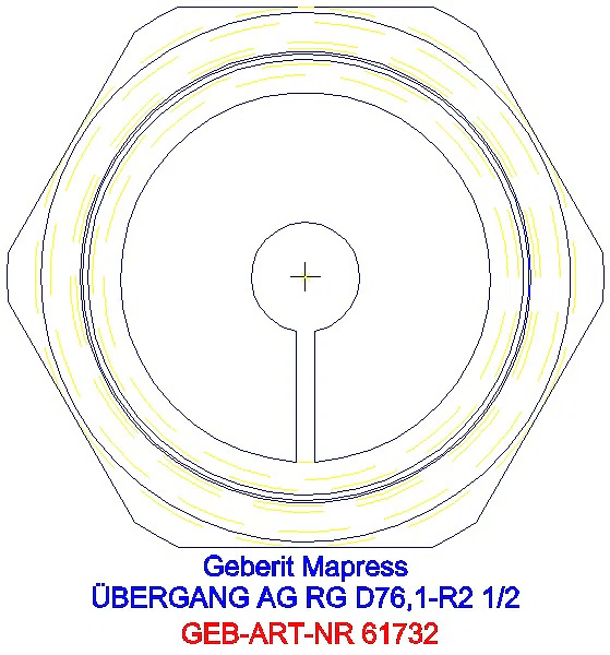 GE Mapress Kupfer Übergang mit AG Rg d76,1-R2 1/2_61732_L