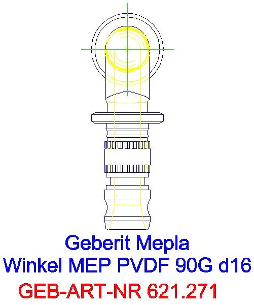 GE Mepla Winkel PVDF 90Gr d16_621.271.00.5_G