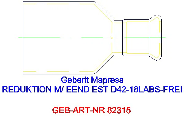 GE Mapress Edelstahl Reduktion mit Einschubende (LABS-frei) d42-18_82315_L