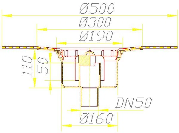 DALLMER Ablaufgehäuse 61 HT DallBit, DN 50