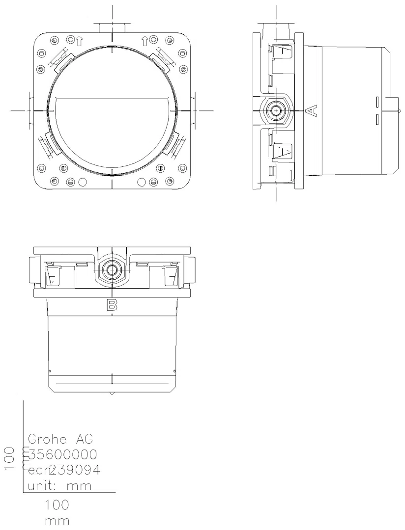 GROHE UP-Duschsystem Essence 25287 2 WU Kopfbrause Rainshower Mono 310 chrom