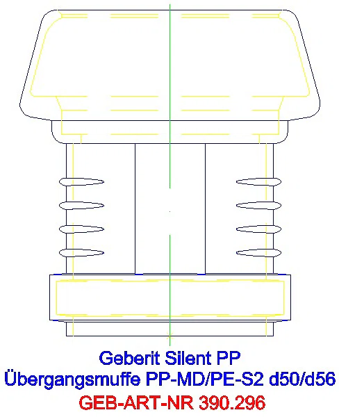 GE Silent-PP Übergangsmuffe auf Silent-db20 und PE d50/56_390.296.14.1_A