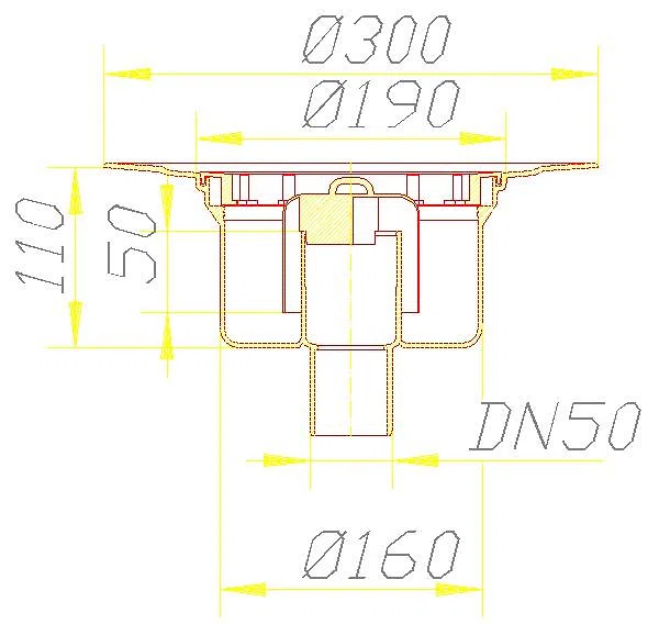 DALLMER Ablaufgehäuse 61 HT, DN 50