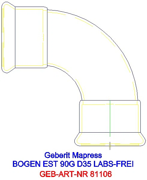 GE Mapress Edelstahl Bogen 90Gr d35 (LABS-frei)_81106_A