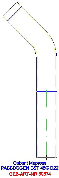 GE Mapress Edelstahl Passbogen 45Gr d22_30874_A