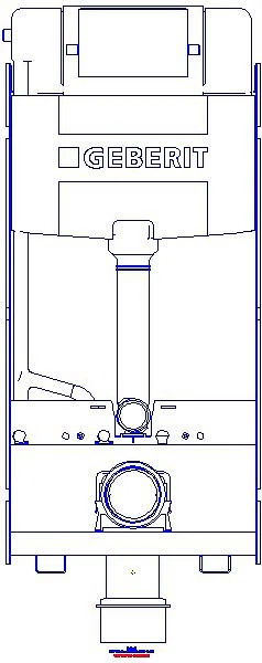 GE GIS Element f. Wand-WC, 114cm mit Omega UP-SPK 12cm_461160002_A