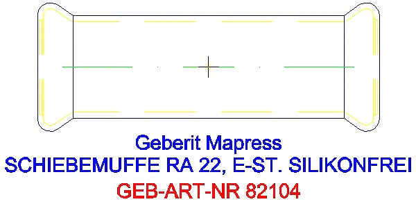 GE Mapress Edelstahl Schiebemuffe d22 (LABS-frei)_82104_G