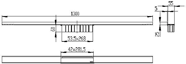DALLMER Duschrinne CeraWall Select Edelstahl matt, 1300 mm
