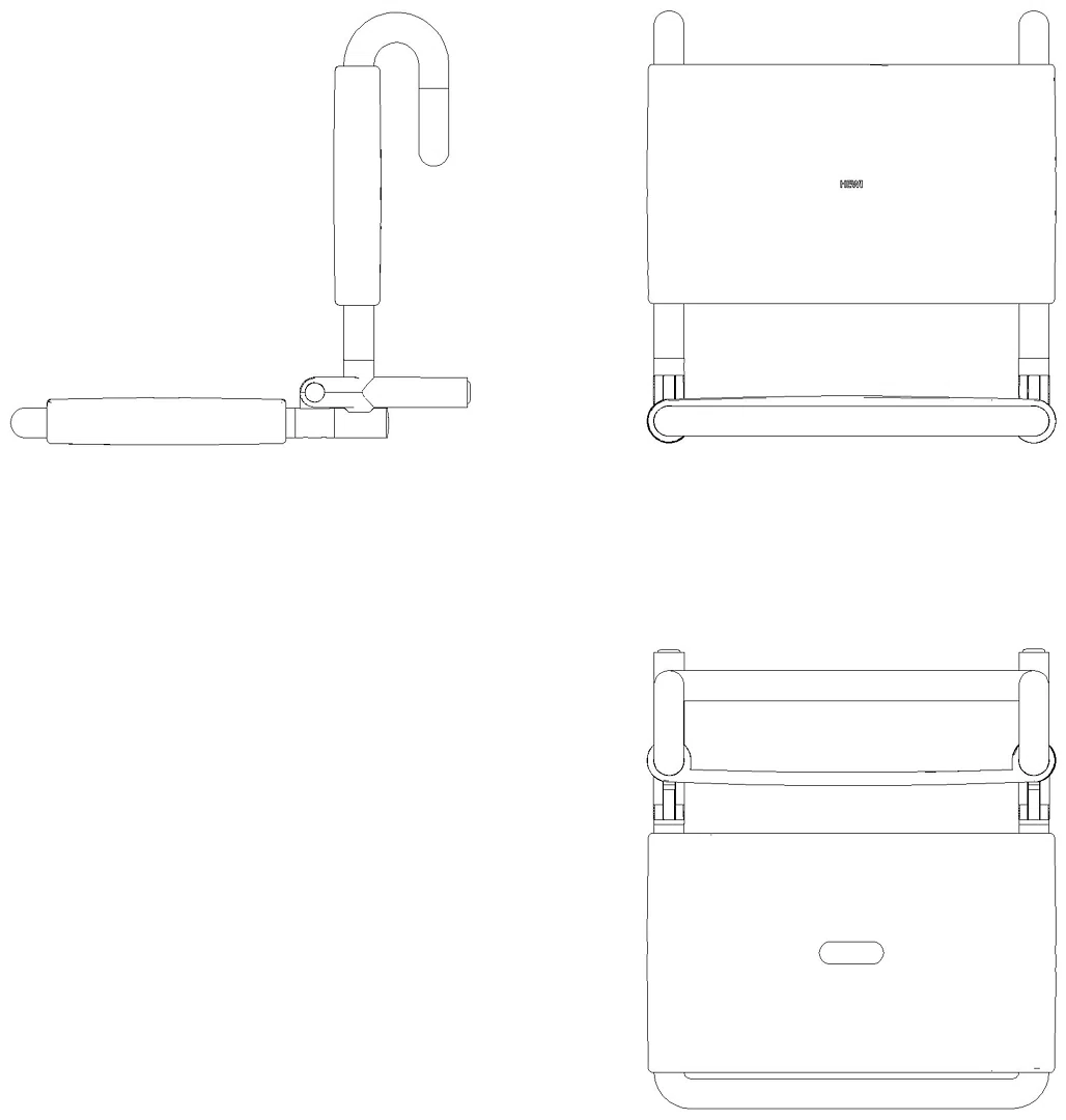 HEWI Einhängesitz, klappbar B=450mm,T=504mm,H=473mm lichtgrau