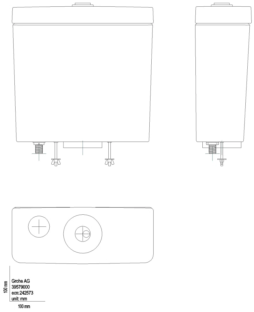 GROHE Aufsatzspülkasten Essence Keramik 39579 Anschluss von unten alpinweiß
